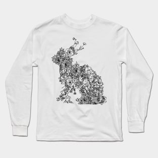 MINIMAL FLORAL RABBIT Long Sleeve T-Shirt